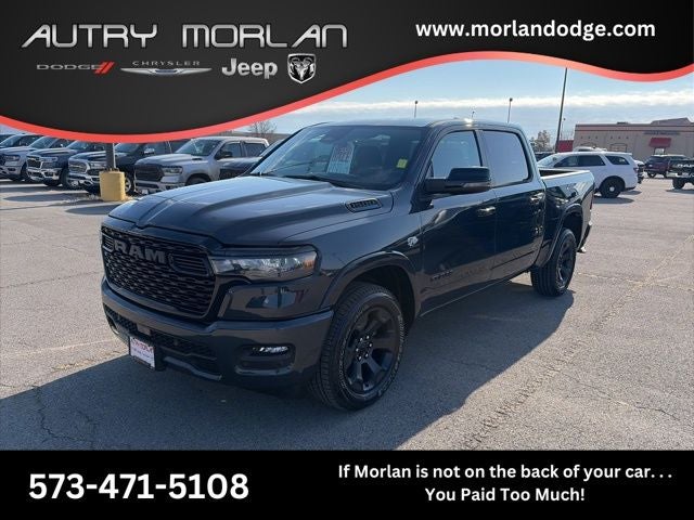 2026 RAM Ram 1500 RAM 1500 BIG HORN CREW CAB 4X4 5'7' BOX in Forged Blue Metallic Exterior Paint — front three-quarter view