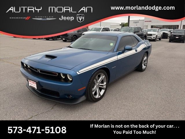 2022 Dodge Challenger R/T in Frostbite — front three-quarter view