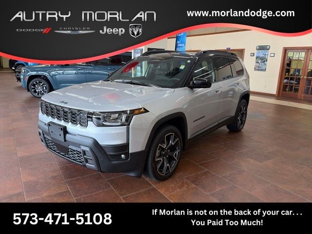 2026 Jeep Cherokee CHEROKEE OVERLAND 4X4 in Silver Zynith Clear-Coat Exterior Paint — front three-quarter view