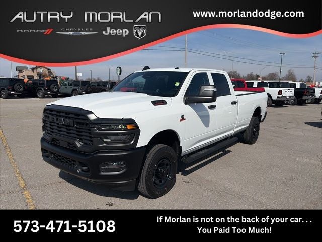 2026 RAM Ram 2500 RAM 2500 TRADESMAN CREW CAB 4X4 8' BOX in Bright White Clear-Coat Exterior Paint — front three-quarter view