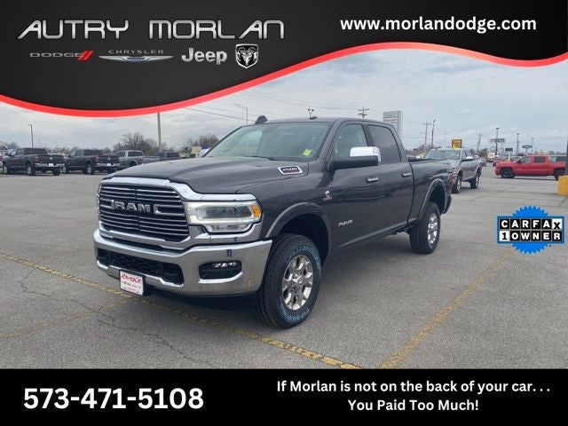 2021 RAM 2500 Laramie Crew Cab 4x4 6'4' Box in Granite Crystal Metallic Clearcoat — front three-quarter view
