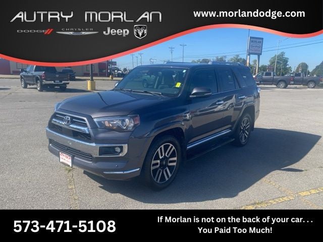 2022 Toyota 4Runner Limited in Charcoal Gray — front three-quarter view