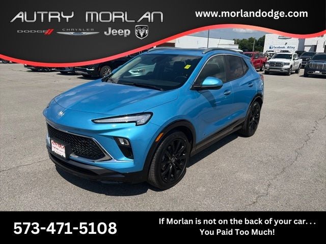 2025 Buick Encore GX Sport Touring FWD in Aquamarine Blue Metallic — front three-quarter view